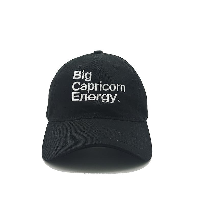 Zodiac Embroidey Cotton Baseball Cap Men Soft Top Black Color Outdoor Sun Hat Women Sport Sunshade Caps Unise Gorras