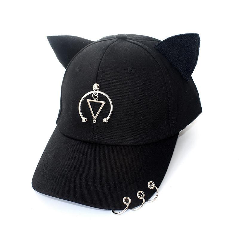 Metal Decor Baseball Hat With Sunshade For Street Style Looks