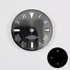 NH35 29mm No Logo Sterile Sunburst Watch Dial For NH35A NH36 Movement Green Luminous Silver/Rose Gold Roman Numeral Nail Dial