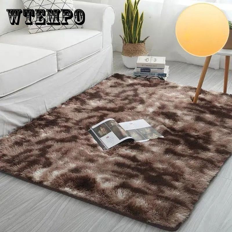 Bettvorleger Große Fläche Voller Schlafzimmerteppich Wohnzimmerbodenmatte Nordischer Plüsch Bettvorleger Sitzteppich
