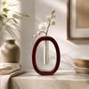 Minimalist Glass Tube Vase Wooden Flower Holder Decorative Hydroponic Flowerpot  Household Use