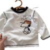 Boys Long Sleeve Cotton T Shirt with Cartoon Embroidery for Spring Autumn