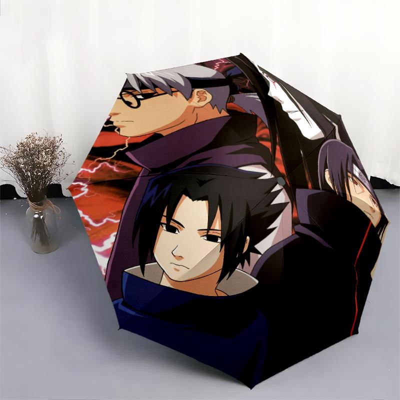 Naruto pattern, automatic folding umbrella, portable and foldable design, 8 ribs, a Christmas or birthday gift.