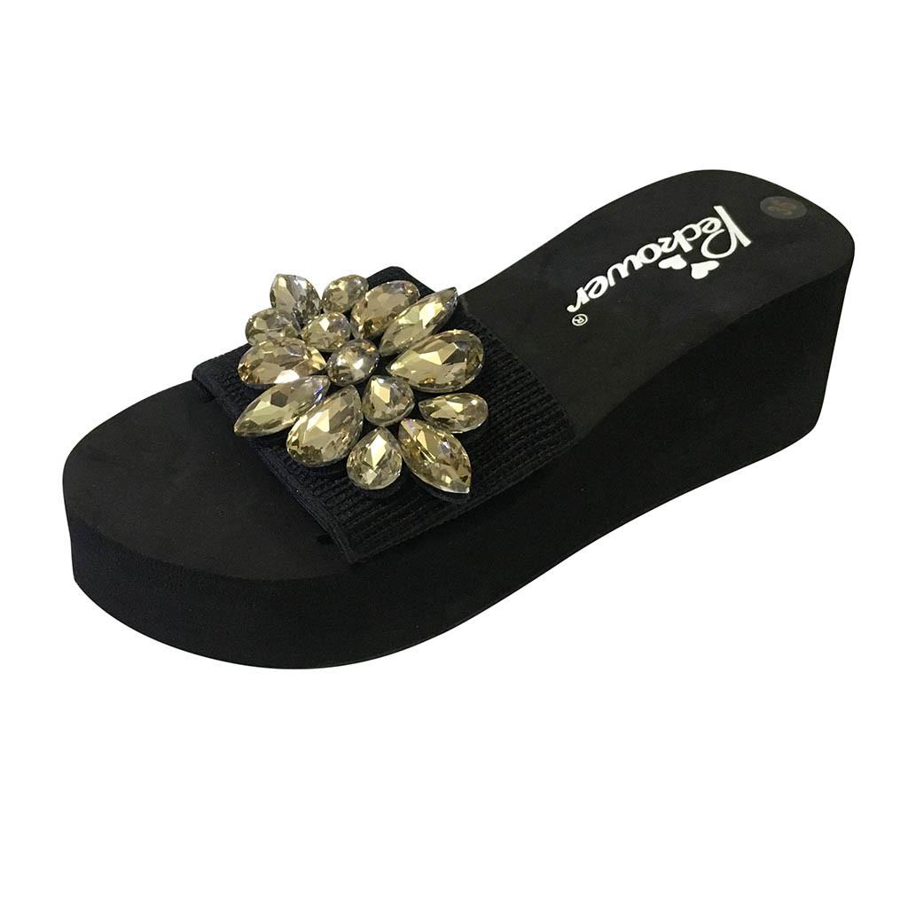 Buy Summer Spring Women Ladies Girls Crystal Wedges Sandals