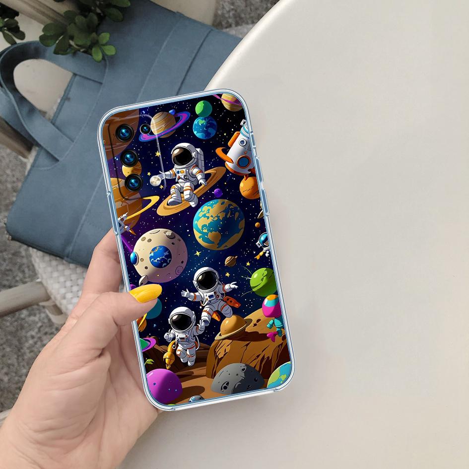 

CJ12 Astronaut Space Moon Phone Case for Motorola Moto Edge 20 30 40 50 S30 Fusion Ultra Pro Neo Lite + G200 G23 Motorola Edge 20