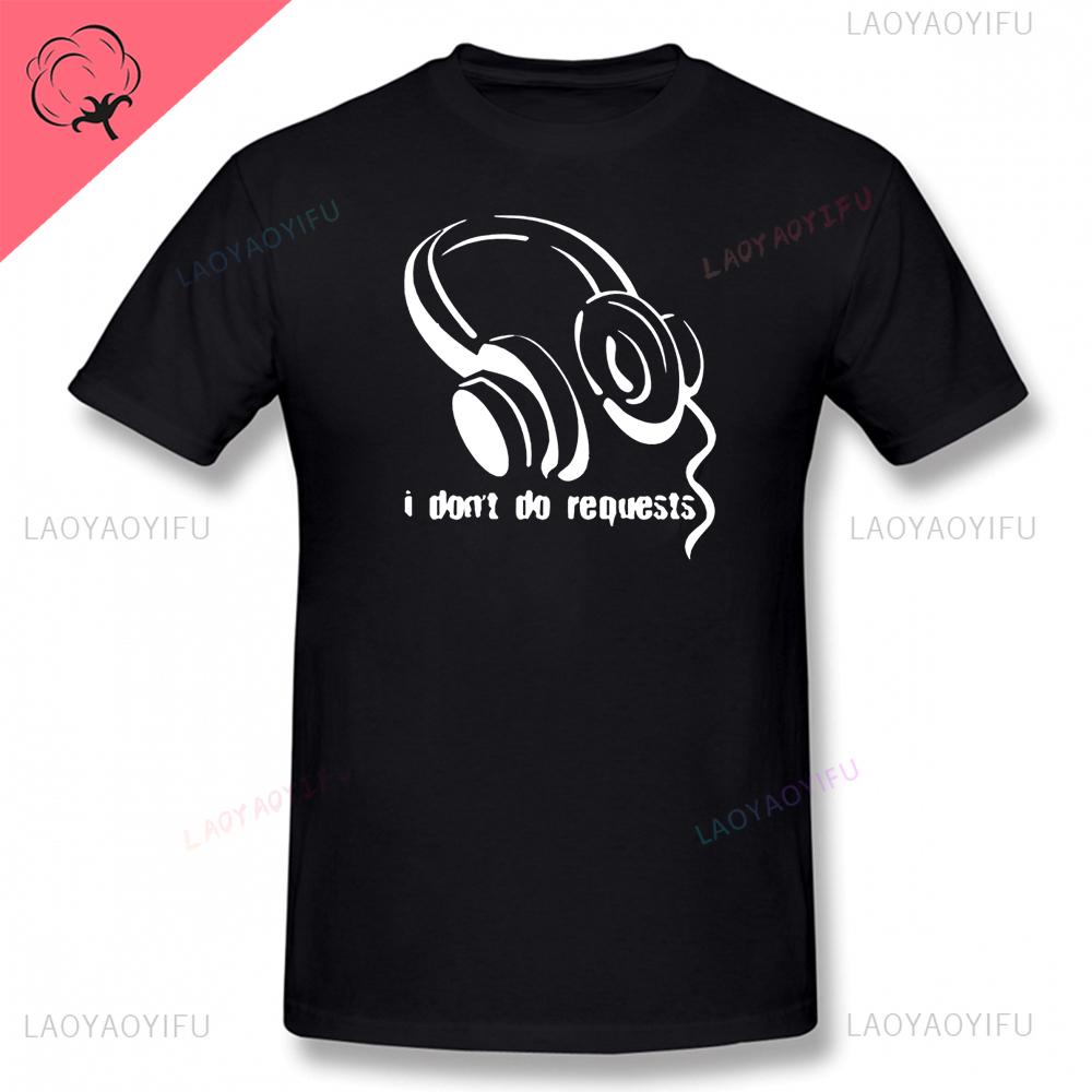 Dj Headphones T Shirts Graphic Streetwear Short Sleeve Oneck Harajuku Music Techno Tshirt Funny Unisexs Clothing For Ladies