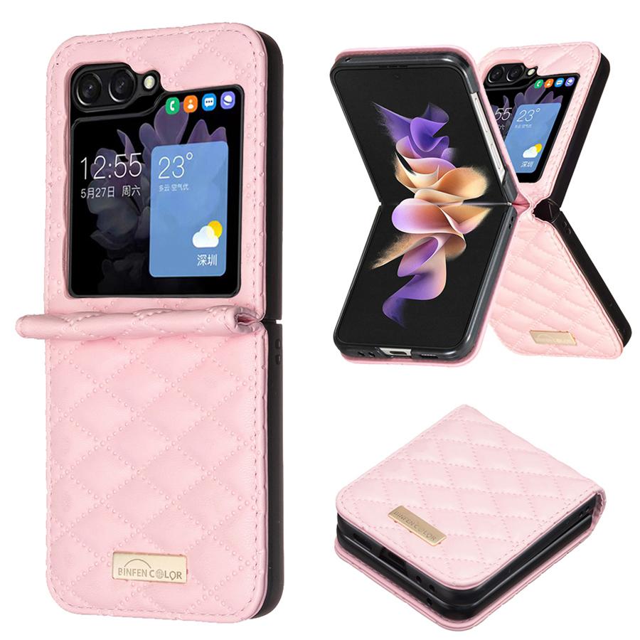 Wallet Small Fragrance Skin Friendly Magnetic Stand Leather Case For Samsung Galaxy Z Flip5 Fall Prevention Cover Z Flip 5