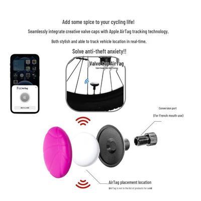 Anti-Lost Valve Cap for AirTag: Fits Bicycles, Motorcycles, and Scooters