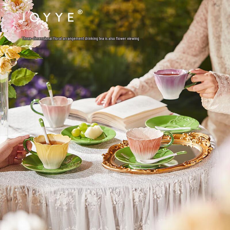 JOYYE Unterglasur Keramiktasse und Untertasse Geschenkset