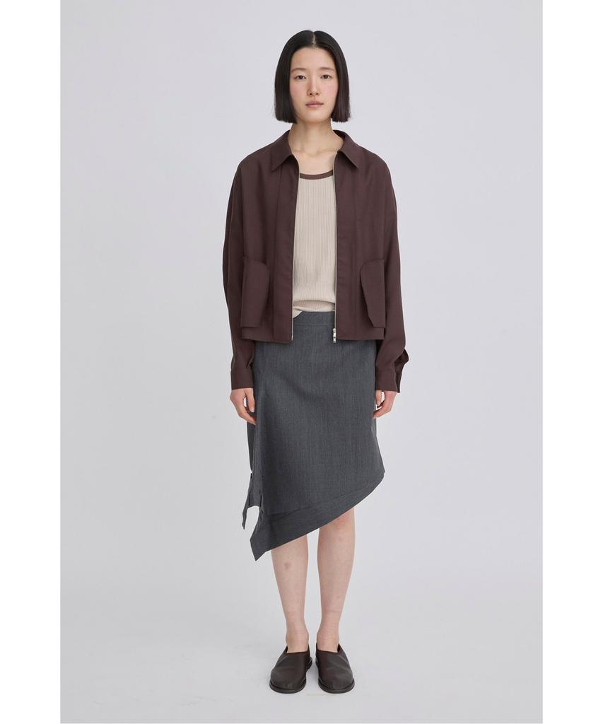 Recorde Asymmetrical Panel Draped Skirt Rqkam26536Gyx