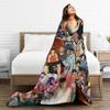 Rapper Quevedo Graphic Warm Blanket  Picnic Plush Bedding Throws Graphic Couch Chair Flannel Bedspread Sofa Bed Cover