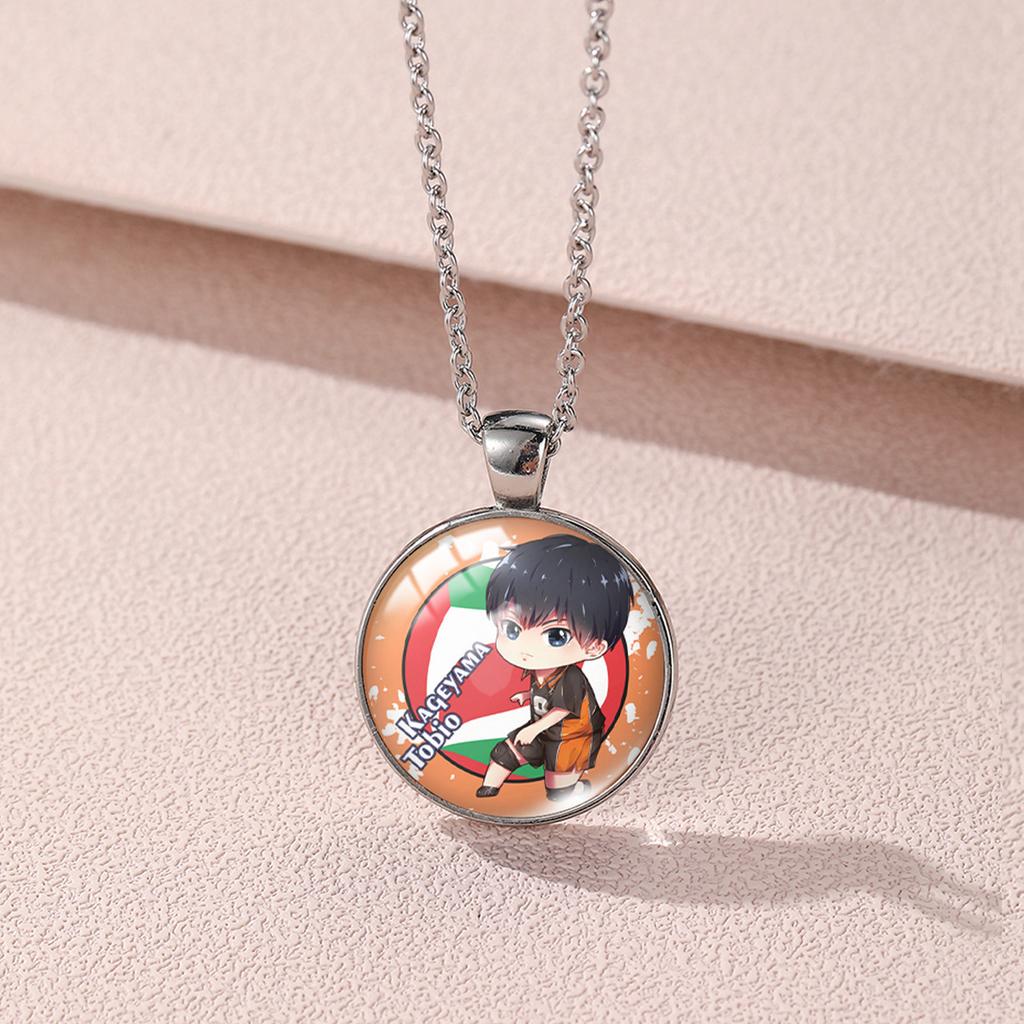 Quality Premium Hinata Shoyo Anime Necklace With Gemstone Style For Trendy Fashion Lovers