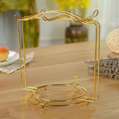 4/6 Cups Golden Cups Holders Rack Home Kitchen Tabletop Coffee Mug Holder Storage Organizer Rack Home Cup Water Draining Rack