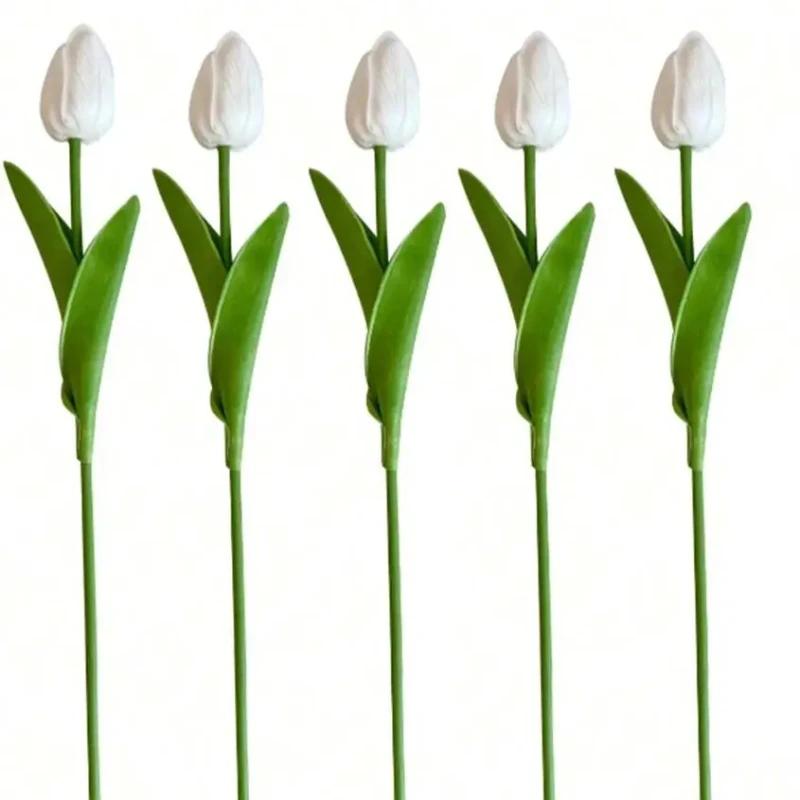 6/10pcs Artificial Tulip Flowers Home Decor Fake Flower Arrangements for Living Room Bedroom Desk Garden Decor