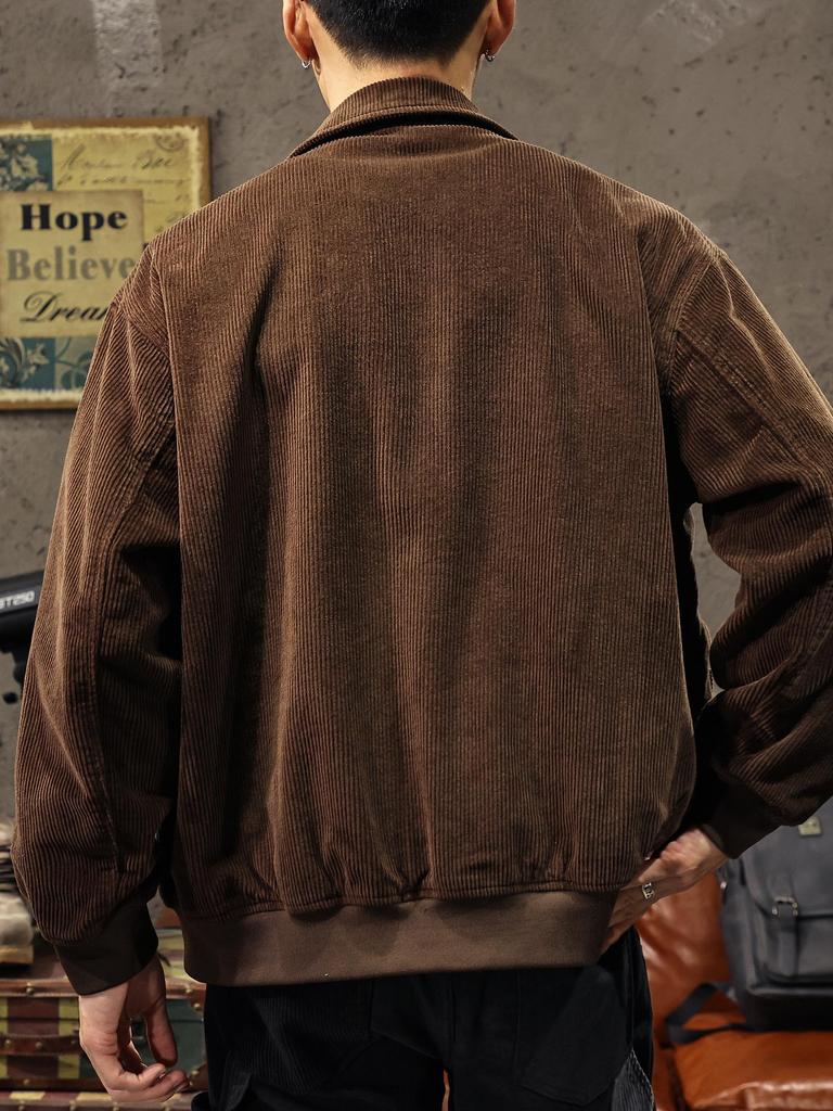 Herren Cord Harrington Jacke mit Kragen - Herbst/Winter 2025 Neuankunft