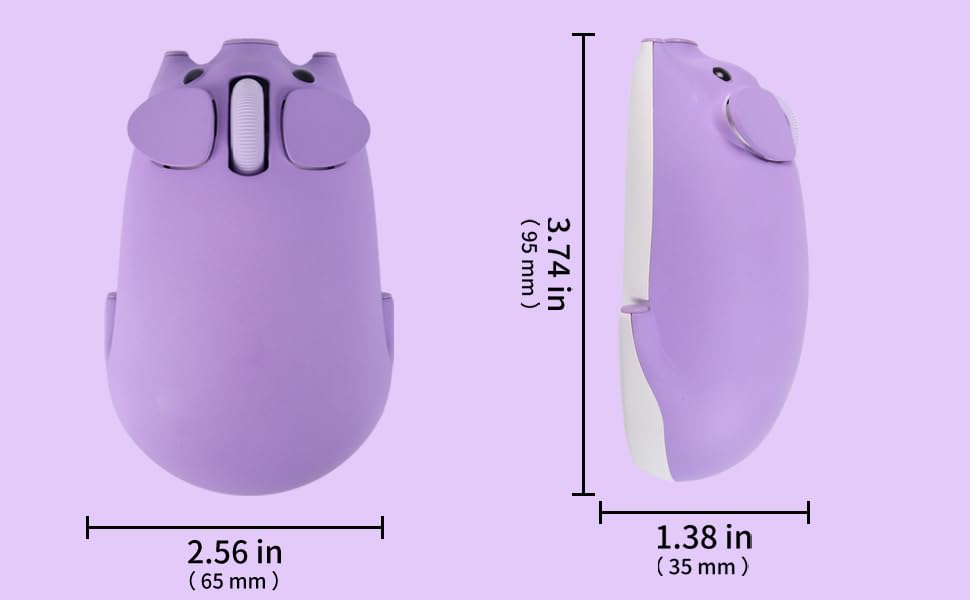 Cute, quiet, 2.4GHz wireless Bluetooth mouse in a piglet design. Connects to two devices simultaneously. Cordless with USB receiver. Compatible with