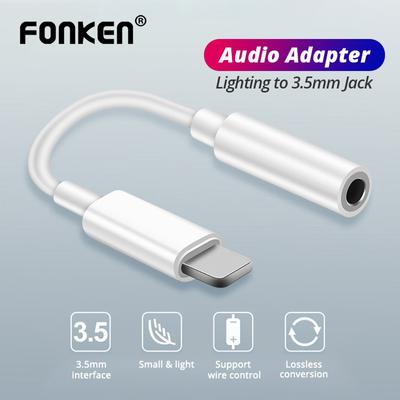FONKEN 3,5-mm-Stecker-Adapterkabel Bluetooth Lightning auf 3,5-mm-Aux-Kopfhörerbuchse Audio-Adapter für iPhone 7/7plus/X/ 11Pro/ XS
