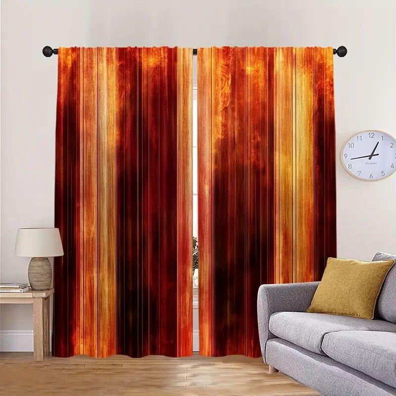 Modern orange pattern printed curtains   pole bag curtains 42*84   bedroom and living room   home decoration   room decoration