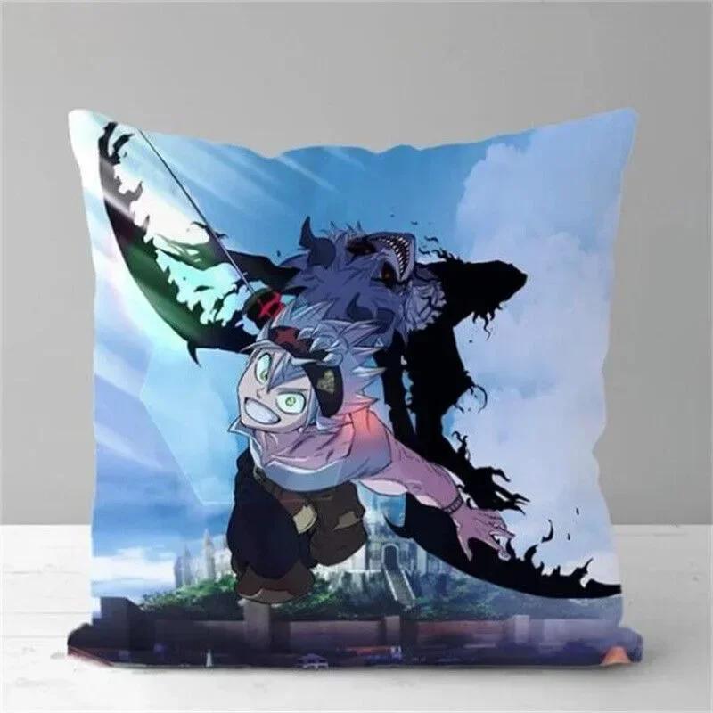 Anime Black Clover Cushion Cover Pillowcase Office Waist Cushion Case Decorative