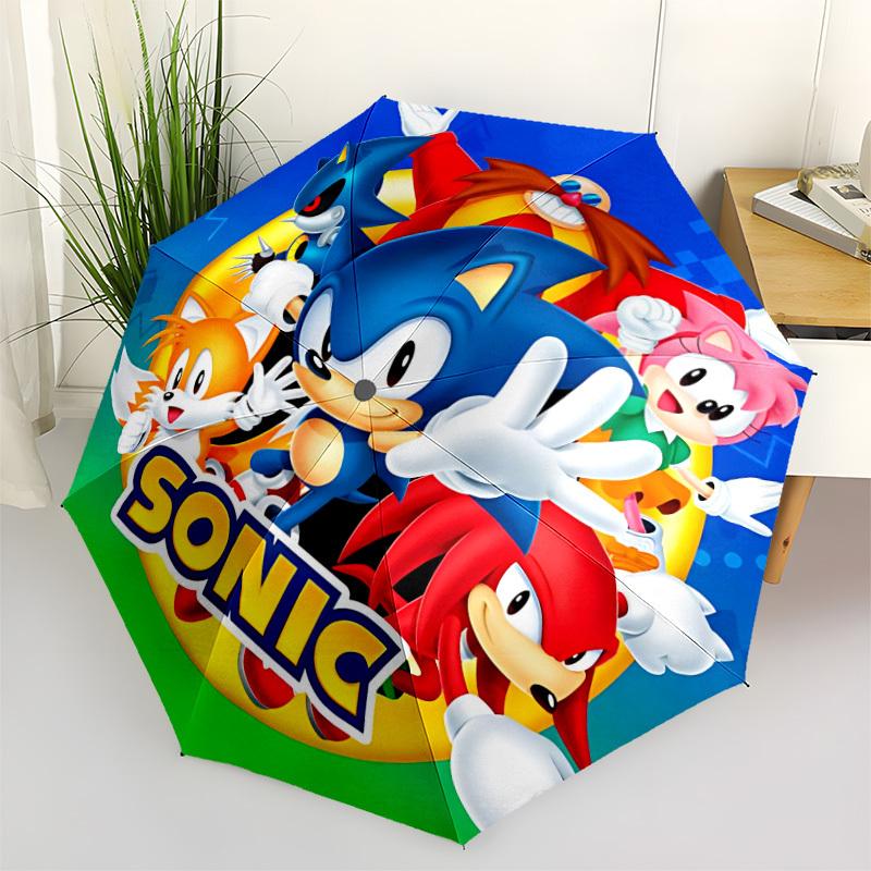 

1pc Sonic The Hedgehog Umbrella Portable Home Essential Umbrella Folding Umbrella Durable Iron Frame yy251128079
