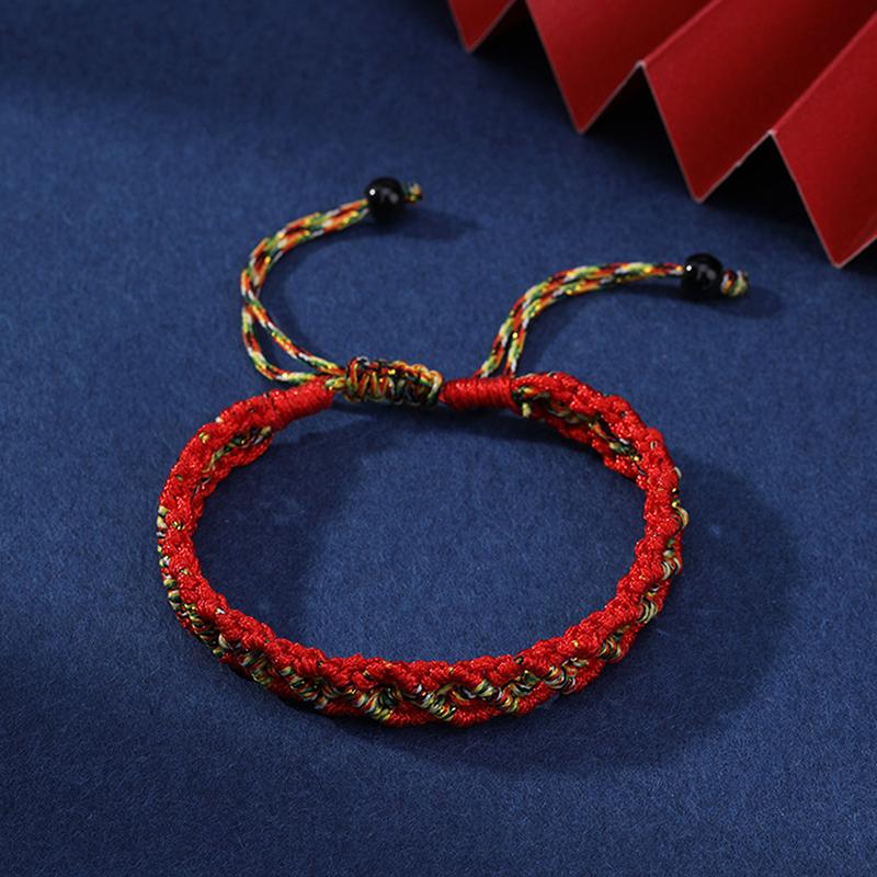 Handmade Braided Lucky Red Thread Bracelet Adjustable Ethnic Bracelet Men Women Friendship Bracelet Yoga Meditation Bracelet