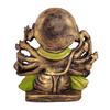 Multi Gold Colour Resin Panchmukhi Hanuman Murti Vintage Statue for Home Temple