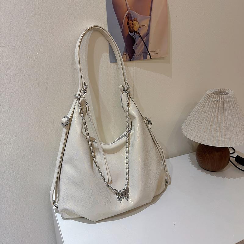 

Рюкзак Новая Большая Вместимость Сумка-тоут Универсальная Цепочка Сумка на Плечо Премиальное Чувство Рюкзак Тренд кремовый