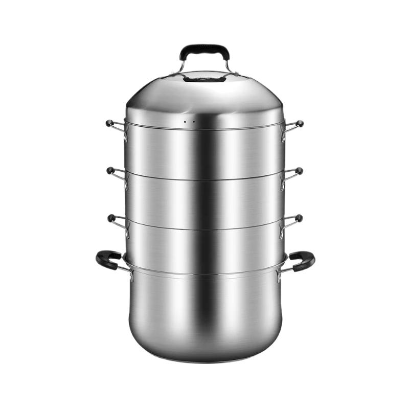 Yingbai Thickened 304 Stainless Steel 3-Tier Steamer Pot