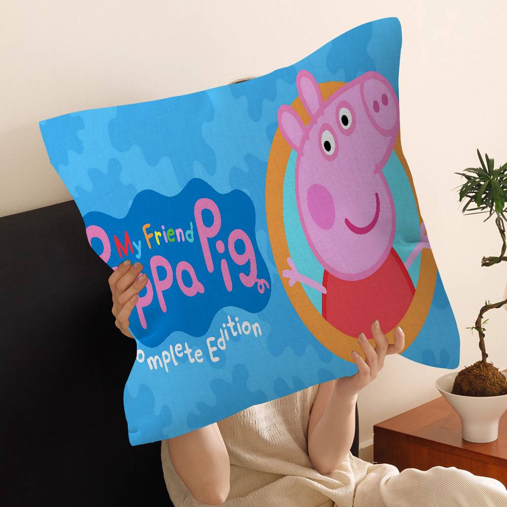Cartoon P-Peppa-Cute Pig Pillow Anime Pillow Sofa Bed Head Pillow Cover Cushion Cover 45X45 Cm Fashion
