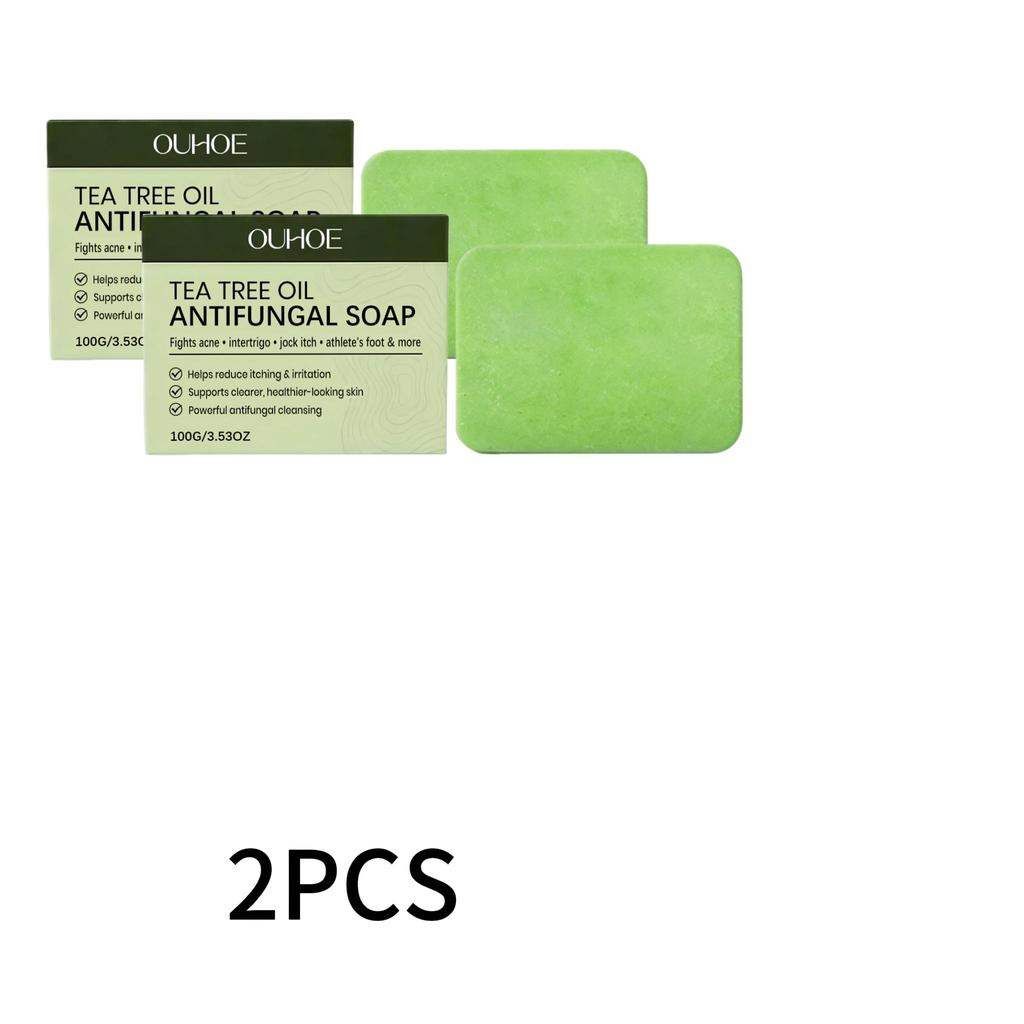 OUHOE Tea Tree Body Soap Bar For Daily Cleansing Moisturizing Skin Soft Smooth Refreshing Bath Shower Soap 100g