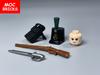 MOC Blocks Battalion Commander Napoleonic Wars Figure Construction Bricks Army Sword Gun Military Weapons Accessories Children Toy
