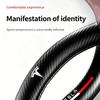 CQEPN1 For Tesla Model 3 Highland Model Y Juniper Standard 2026 S Carbon fiber pattern Breathable Car Steering Wheel Cover Accessories