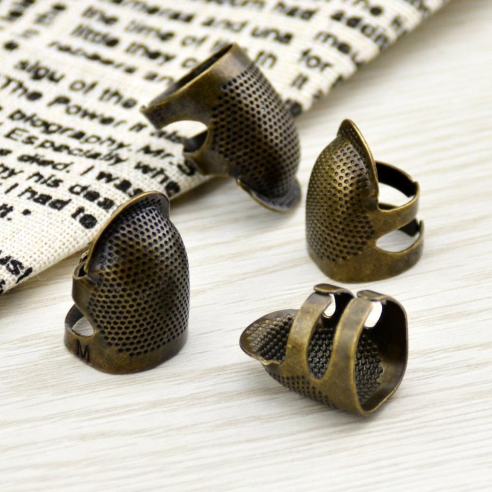 Vintage Adjustable Sewing Thimble, Handmade Non-slip Embroidery against Ring, Vintage Needle Presser Needle Hoop Finger Holder