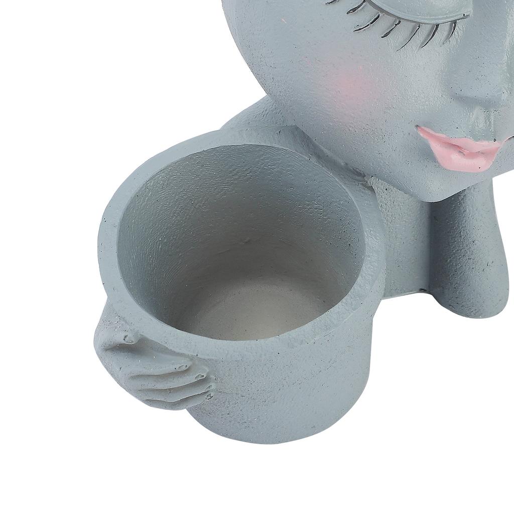 Doppelter Blumentopf Harz Niedlicher Look Dekorative Pflanzgefäße für Zuhause Balkon Hof