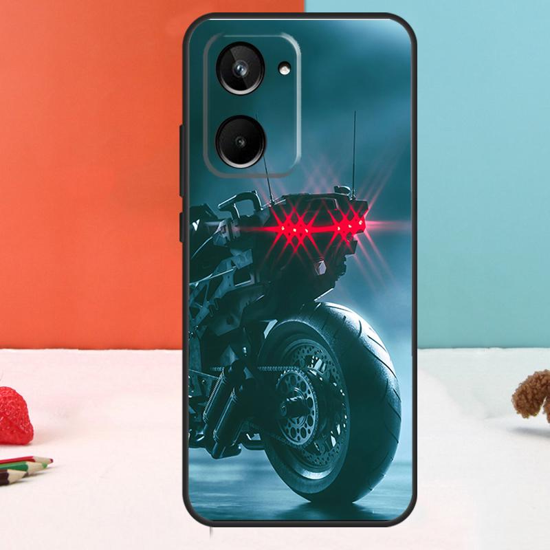 Neon Motorcycle Biker For Realme 10 11 12 Pro Plus GT Neo5 C11 C30 C31 C33 C35 C25s C21Y C51 C55 C53 GT5 Pro Case