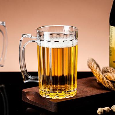 Copo de Cerveja Acrílico Caneca Doméstica Canecas Copos para Bebida Alças Leite Café Suco Copo de Água Barware Copos para Bebida Para Festa em Casa Bar Ka