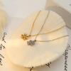 Accessories Fashion 18K Gold Small Snowflake Titanium Steel Necklace Does Not Fade Xiaoxiangfeng Clavicle Chain Advanced Sense