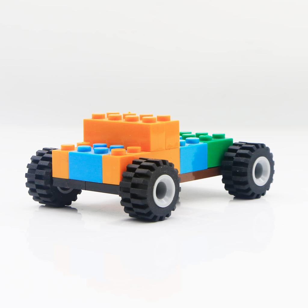 Tire Wheel and Axle Set - 56 Piece Brick Accessories Basic Classic Building Block Toy, Car Truck Wheel Parts