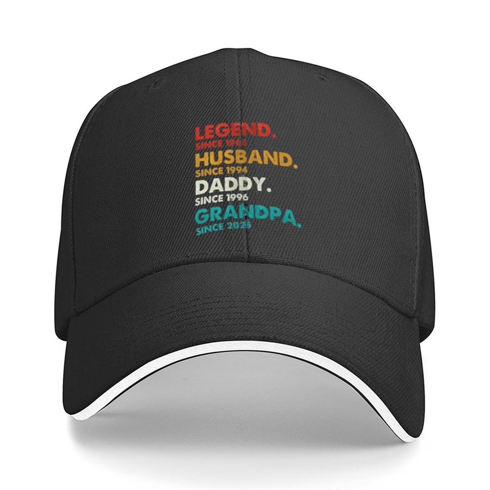 Legend Husband Daddy Grandpa Baseball Cap Polyester Novelty Casual Adjustable Hat for Adult Unisex One Size