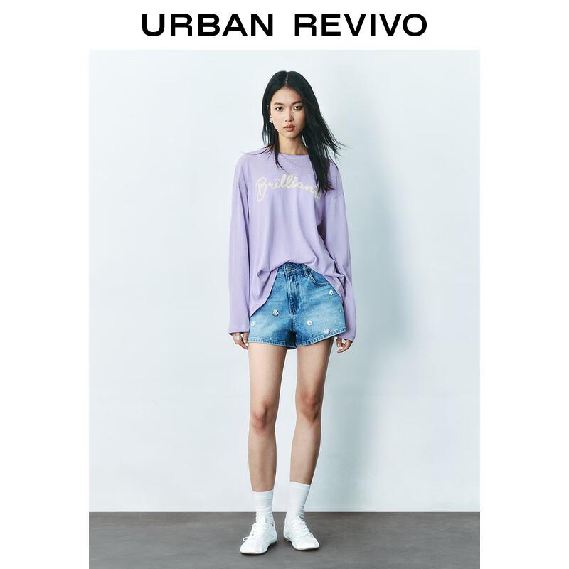 UR2025 Women's Casual Color-Block Print Long-Sleeve T-Shirt