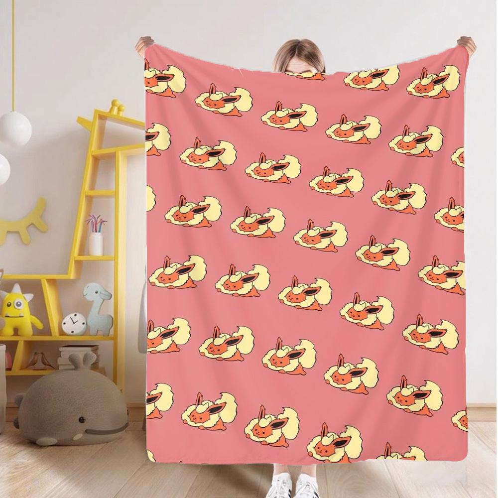 Throw Blanket for Sofa Blankets for Bed Kawaii E-Eevees New Year Home and Decoration Camping Furry Bedspread the Anime Sofas Nap