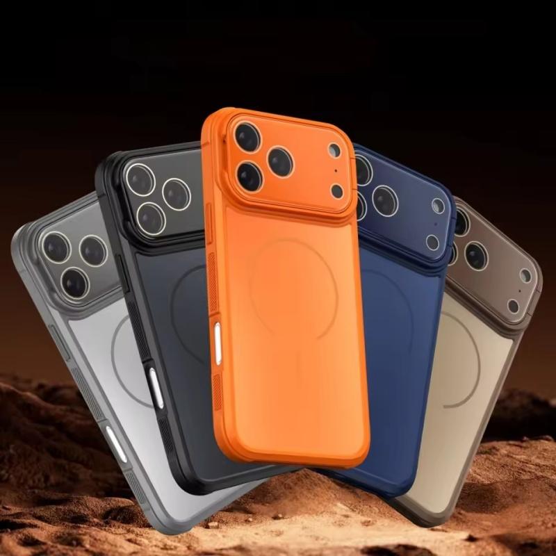 Luxury For Magsafe Glass Crystal Camera Protect Stand Holder Case for iPhone 17 Air 16 15 14 Plus 13 12 Pro Max 11 Armor Cover