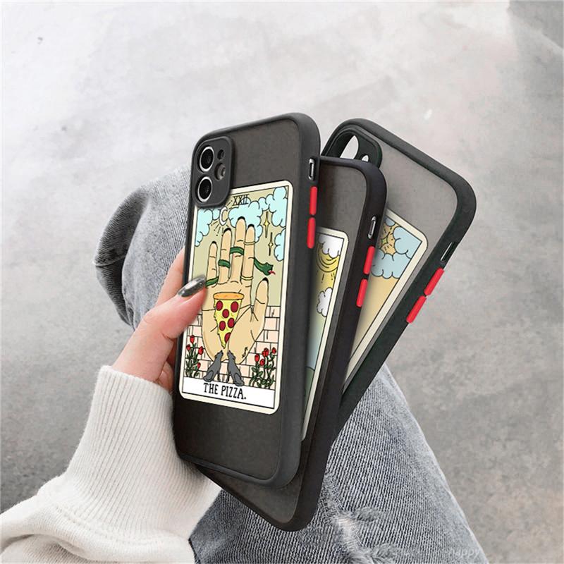 Husă cu pictură de peisaj de modă pentru iPhone 11 Pro Max XS Max XR X 13 12 Mini 7 8 Plus SE2020 Husă transparentă, antișoc, cu bară de protecție mată
