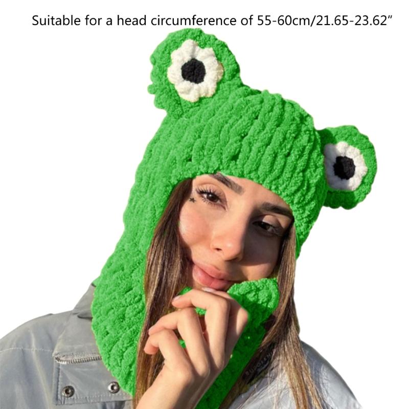 Girls Cat Ear Hat Y2K Knitted Hat Cute Cat Ear Gifts Warm Hat Adult Children Knitted Chenille Yarn Halloween Photo Props