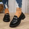 Fashion Fashionable comfortable Glossy Fashion Shoes Spring autumn New Sexy Thick Heel Increased Thick Sole Solid Color Shoes for Women