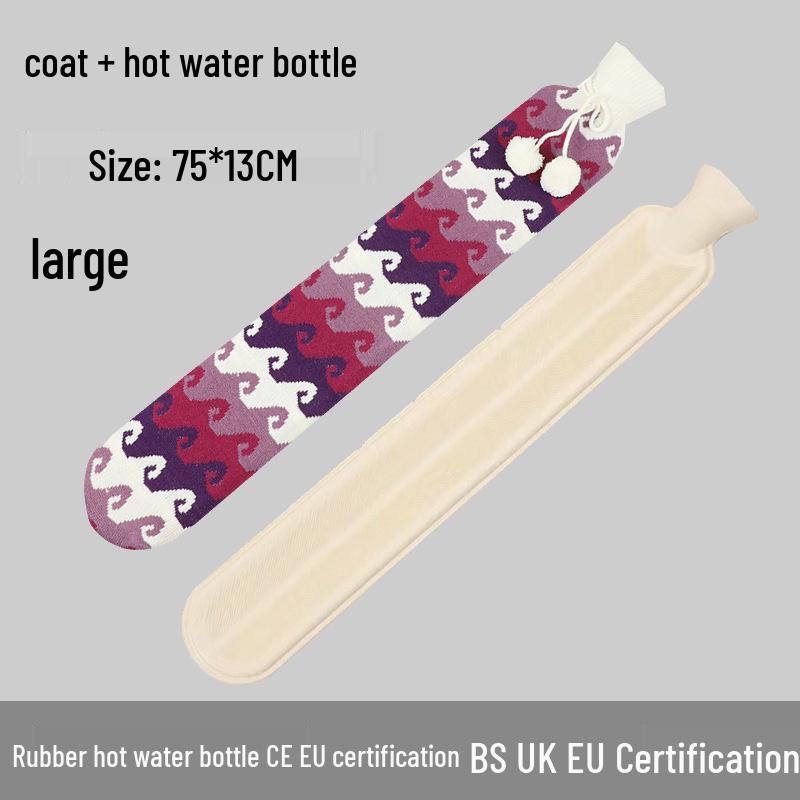 Explosion-Proof Hot Water Bottle: Rubber Design for Stomach and Feet, Long-Lasting Warmth