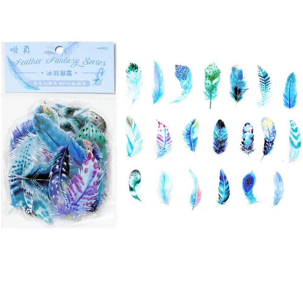 40pcs Colorful Butterfly Wings Stickers Epoxy Resin Fillings Plant Sticker for DIY Silicone Mold Filler Nail Art Crafts Decor