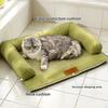 S/M/L/XL Pet Cooling Mat Cat Bed with Ice Sense Rattan Pad Washable Dog Bed Non-slip Bottom Sofa Bed for Indoor Cats Small Dogs
