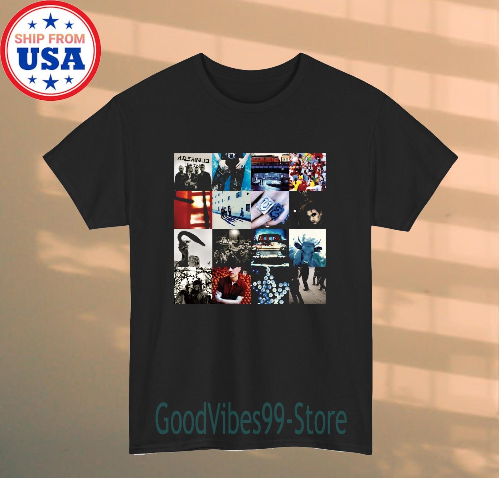 U2 Achtung Baby Men Black T-shirt Size S5XL L