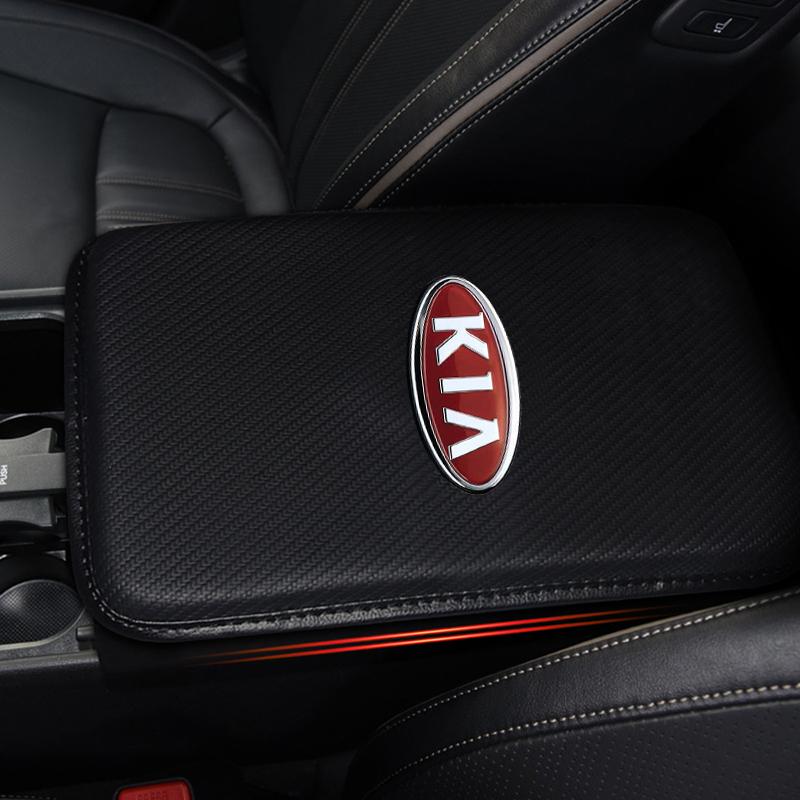 Car Armrest Box Mats Leather Center Console Covers Interior Accessories For KIA Cerato Sportage R K2 K3 K5 K6 K7 K8 RIO 3 4 Sorento Picanto